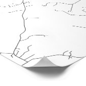 Knoxville, Tennessee (zwart op wit) Poster (Hoek)