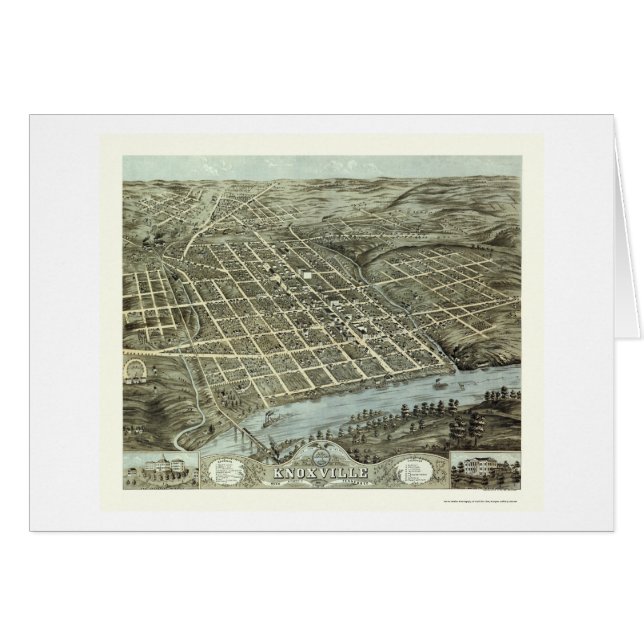 Knoxville, TN Panoramic Map - 1871 (Voorkant Horizontaal)