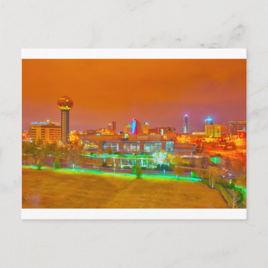knoxville tn 's nachts briefkaart (Voorkant)