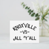Knoxville VS All Yall, Tennessee Briefkaart (Staand voorkant)