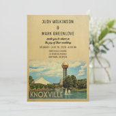 Knoxville Wedding Invitation Tennessee Kaart (Staand voorkant)