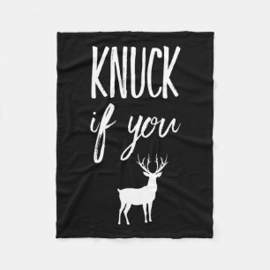 Knuck als je grappige hertenjager buck fleece deken