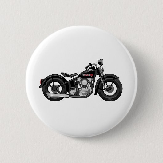 Knucklehead Motorcycle Ronde Button 5,7 Cm (Voorkant)
