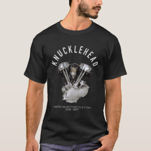 Knucklehead Motorcycle V-Twin Motor Afbeelding 193 T-shirt