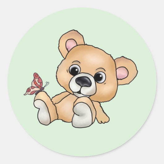 Knuddelbär  ronde sticker (Voorkant)