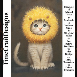 Knuffel Adoreerbare Kitten + Leeuwenmanen AK5 Déco Tissuepapier