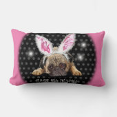 Knuffel alsjeblieft dit mopskussen Lumbar kussen. Kussen (Voorkant)