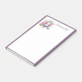 Knuffel baby muis slapend op de maan Personaliseer Post-it® Notes (Schuin)