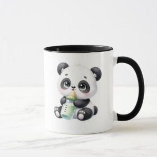 Knuffel Baby Panda Bamboe Koffiemok   Adorab Mok