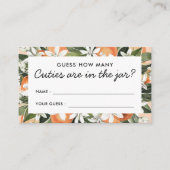 Knuffel Baby Shower Hoeveel Knuffels Zitten Er In Informatiekaartje (Voorkant)