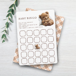 Knuffel Beer Baby Bingo Spel Kaart