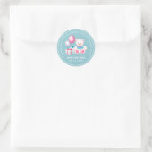 Knuffel Beer | Baby Boy Baby shower Favor Stickers (Tas)