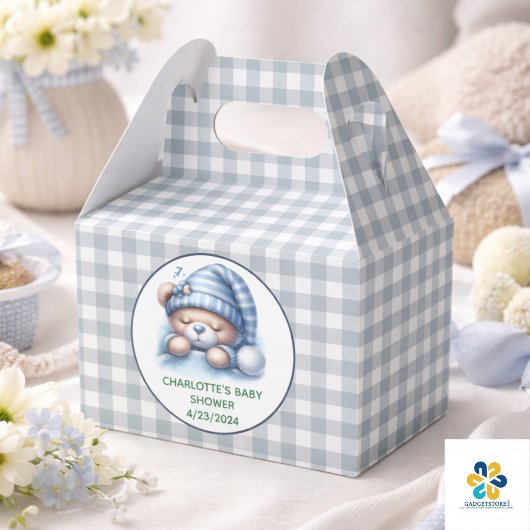Knuffel Beer Baby Shower Bedankdoosjes