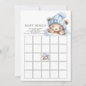 Knuffel Beer Baby Shower Bingo Spel Kaart (Voorkant)