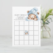 Knuffel Beer Baby Shower Bingo Spel Kaart (Staand voorkant)