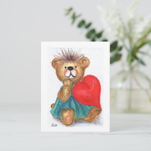 Knuffel Beer Briefkaart (Staand voorkant)