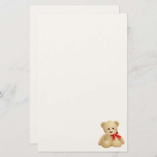 Knuffel Beer Briefpapier (Voorkant / Achterkant)