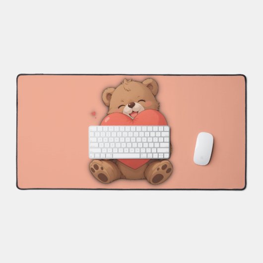 Knuffel beer bureaumat (Keyboard & Muis)