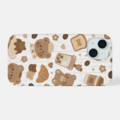 Knuffel Beer Café iPhone 15 Case (Achterkant horizontaal)