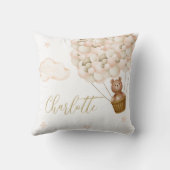 Knuffel Beer En Ballonnen Baby Slaapkamer Kussen (Achterkant)