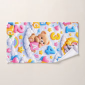 Knuffel beer en olifant ABC nummers handdoek set (Handdoek)