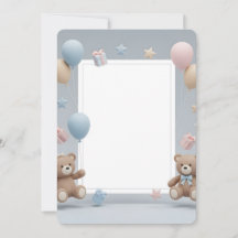 Knuffel Beer Fotolijstje - Blauw & Roze Baby