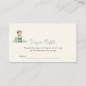 Knuffel Beer Golf Diaper Loterij Ticket Informatiekaartje (Voorkant)
