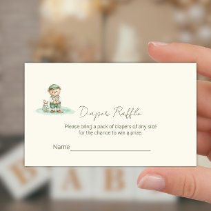 Knuffel Beer Golf Diaper Loterij Ticket Informatiekaartje