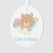 Knuffel Beer Houdt Van Lezen Kinderkamer Decoratie (voorkant)