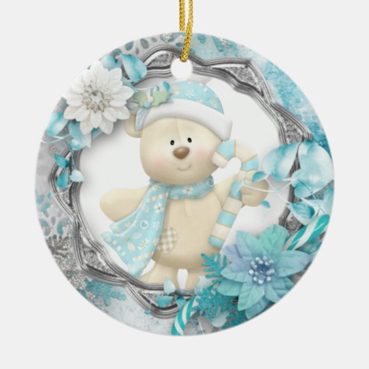 Knuffel Beer Keramische Kerstversiering Keramisch Ornament (Voorkant)