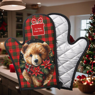 Knuffel Beer Kerstmis Naam Toevoegen Moeder Oma Ovenwant