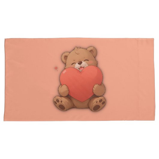 Knuffel beer kussensloop (Voorkant-Rechts)