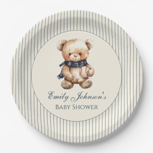 Knuffel Beer Papieren Bord (Voorkant)