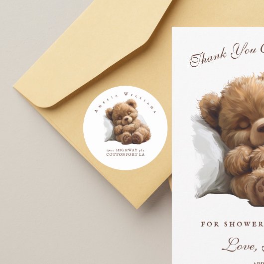 Knuffel Beer Retouradres Sticker