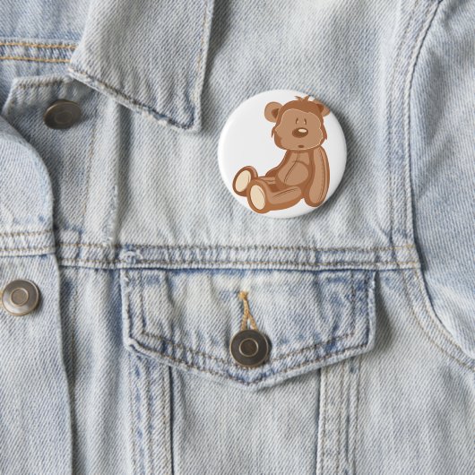 Knuffel Beer Ronde Button 5,7 Cm (In situ)
