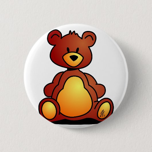 Knuffel Beer Ronde Button 5,7 Cm (Voorkant)