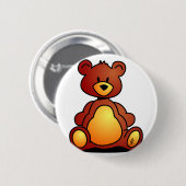 Knuffel Beer Ronde Button 5,7 Cm (Voorkant /achterkant)