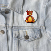 Knuffel Beer Ronde Button 5,7 Cm (In situ)