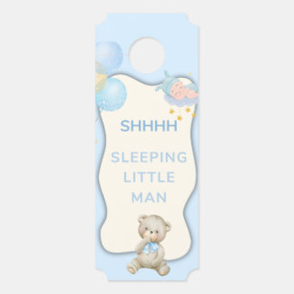Knuffel Beer Ssshh Slaap Kleine Man Deur Hanger