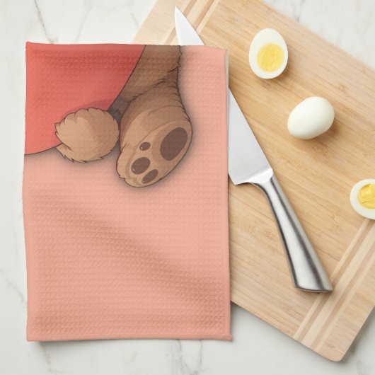 Knuffel beer theedoek (Quarter Fold)