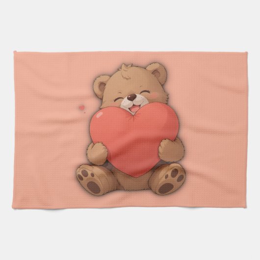 Knuffel beer theedoek (Horizontaal)
