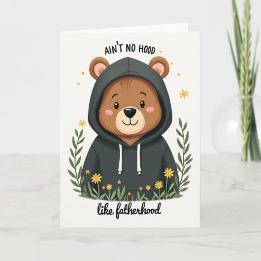 Knuffel Beer Vaderdag Kaart (Voorkant)