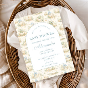 Knuffel Blauwe Dino Babykamer Baby Shower Kaart