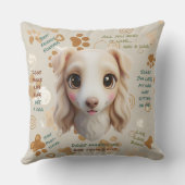 Knuffel Borzoi Gezicht Kussen Worp Kussen (Achterkant)