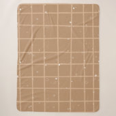 Knuffel Bruine Gingham Sherpa Deken (Voorkant)