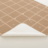 Knuffel Bruine Gingham Sherpa Deken (3/4)