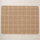 Knuffel Bruine Gingham Sherpa Deken (Voorkant (horizontaal))