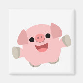 Knuffel Cartoon Varkensmagneet Magneet (Voorkant)