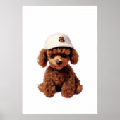Knuffel Chocolade Mini Poedel Map Poster (Voorkant)