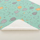 Knuffel & Cozy Slaapkat Droompatroon Sherpa Deken (3/4)